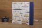 Preview: Nautical album with navy blue linen spine and sailing boats